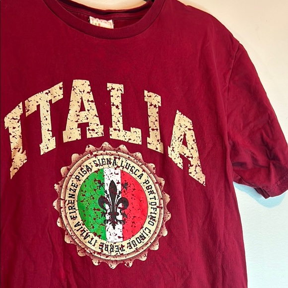 Red Italia Short Sleeve Tee - Picture 13 of 14